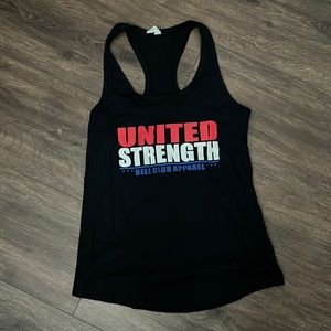 Women’s United Strength Bell Club Apparel racerback tank top